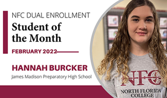 Hannah Burcker Honored as NFC Dual Enrollment Student of the Month February 2022