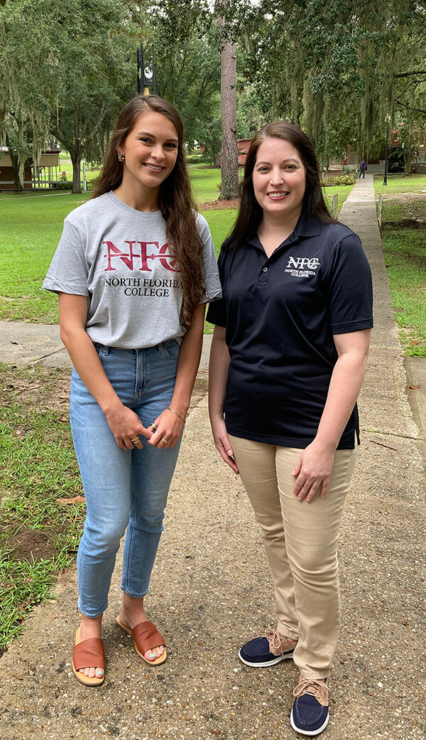 Photo of NFC Student Mallory McCray and NFC Dual Enrollment Director Windy Gamble at NFC 2021
