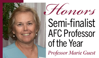 Marie Guest Semi-finalist 2020 AFC Professor of the Year