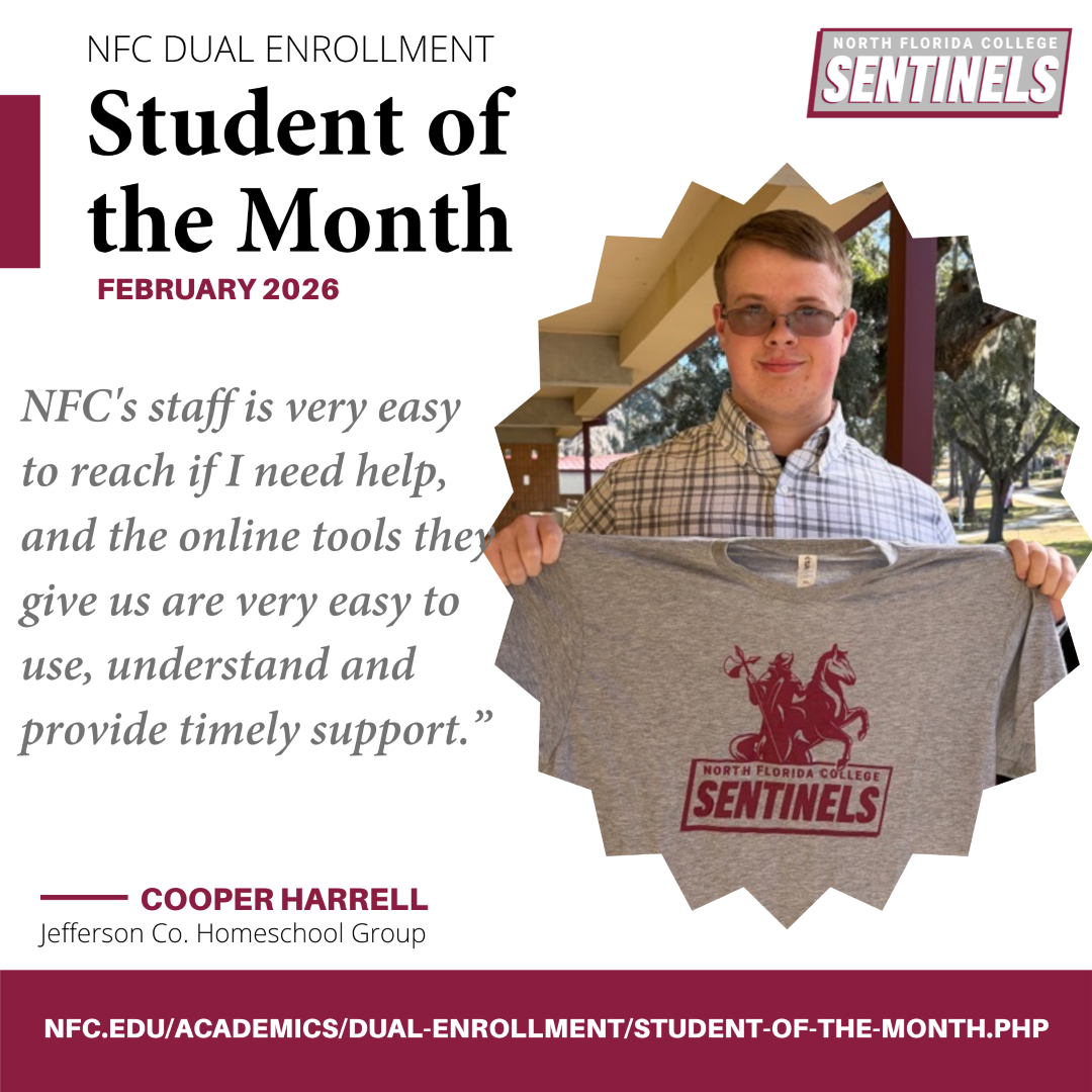 Dual Enrollment Student of the Month for February 2026