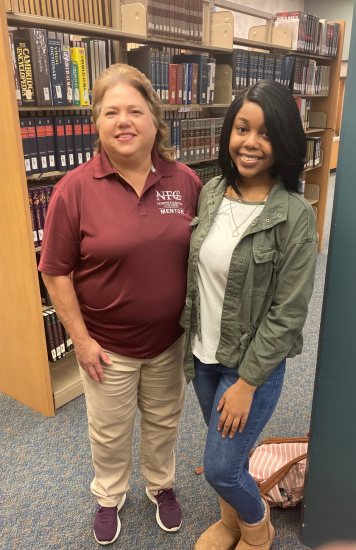 Mentee Anaysia Besswith and mentor Debbie Thompson
