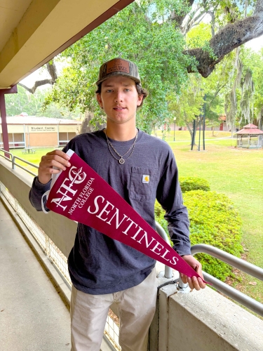 Wesley Hearn visited NFC’s Madison campus to be recognized as the April Dual Enrolled Student of the Month.